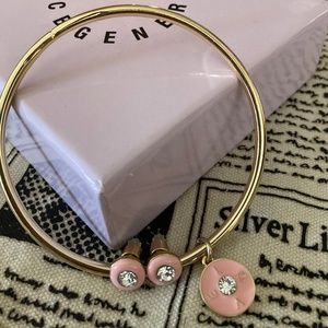BCBG Bangle LOVE Charm and Earring Set